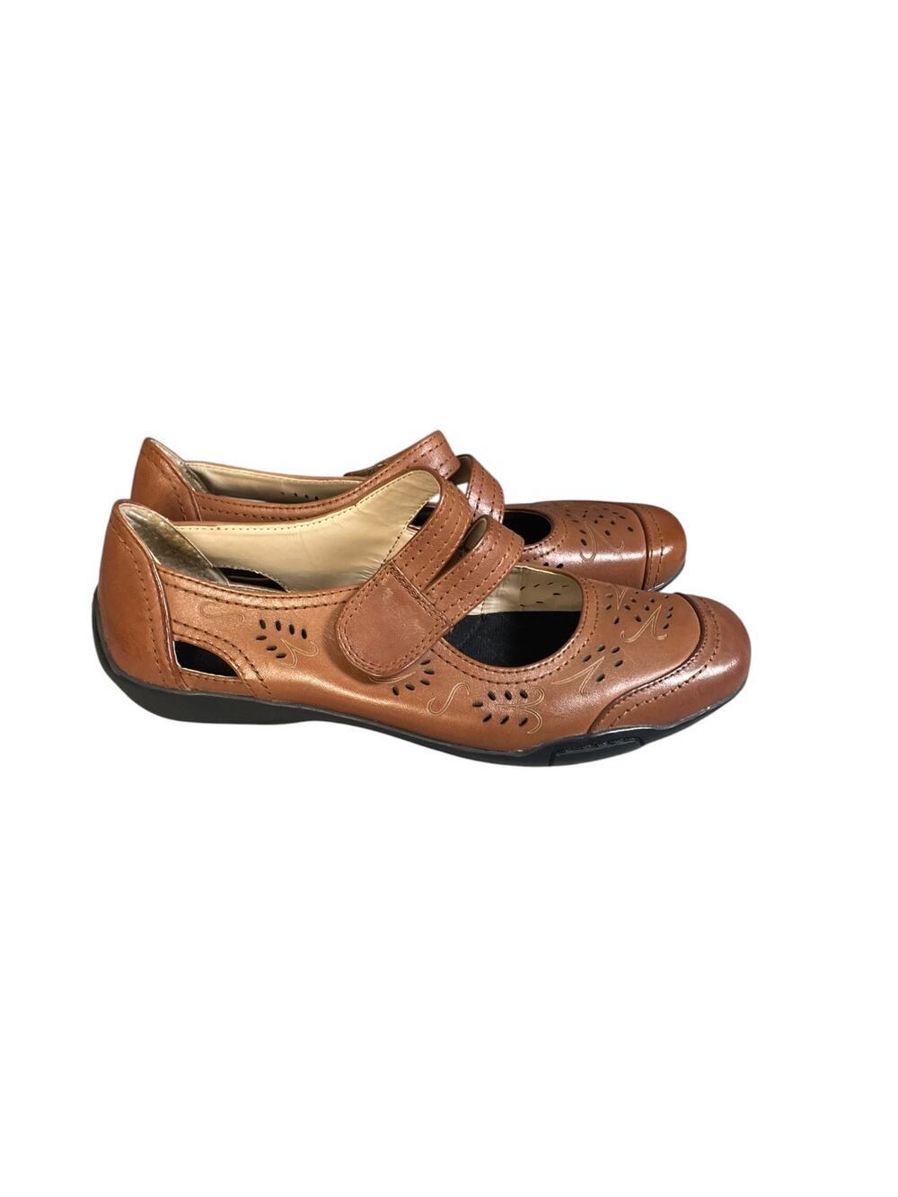 Ros Hommerson Women’s 6.5M Chelsea Brown Leather Mary Jane Loafers